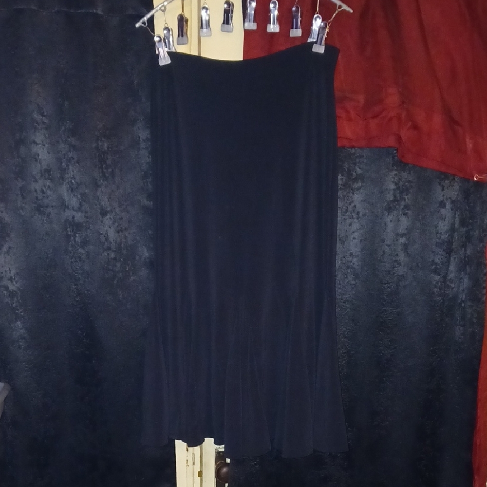 George Classic Black A-Line Skirt
